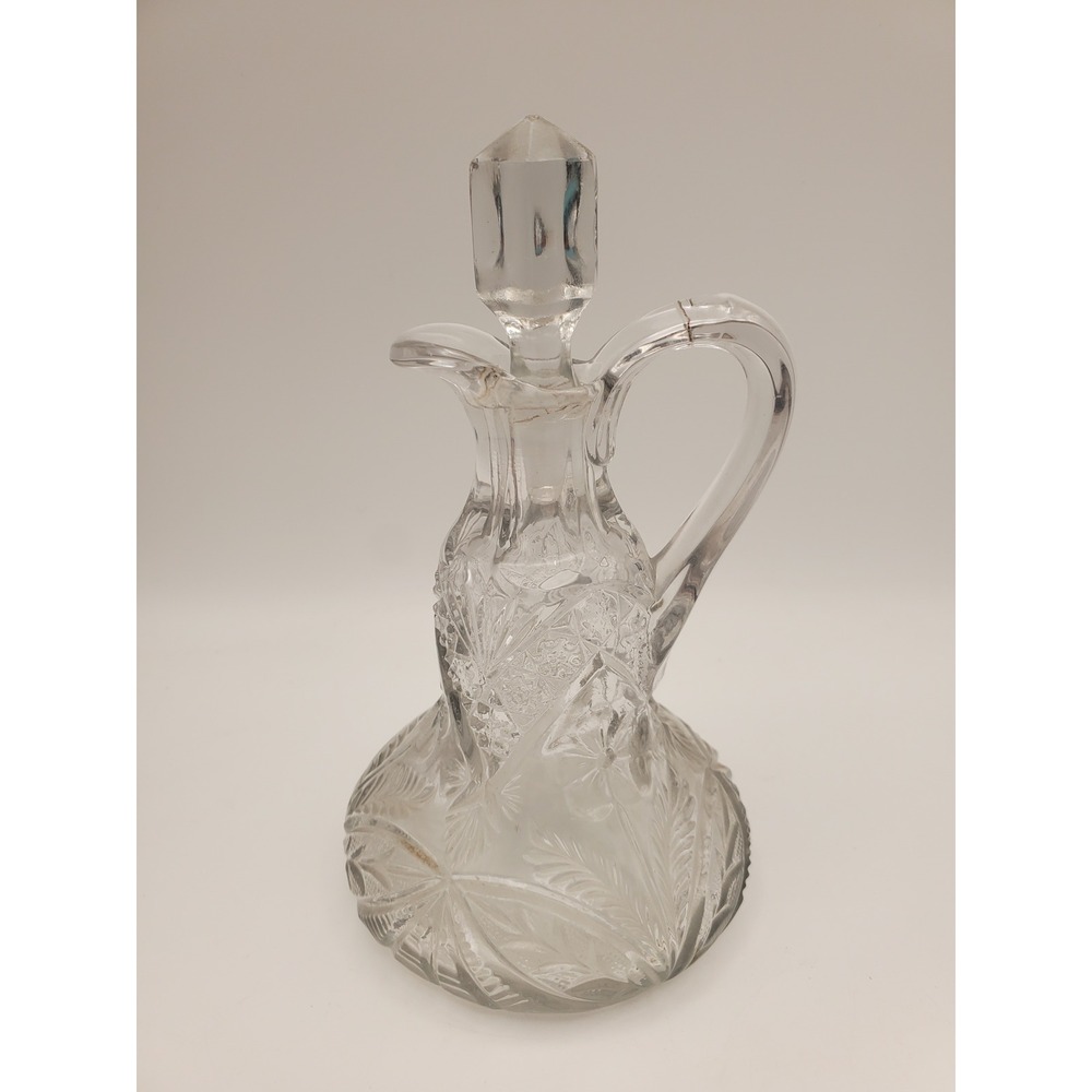 #286 Antique Indiana Glass "Gaelic" Cruet with Stopper